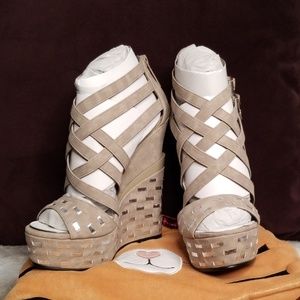 NWOB Michael Antonio Studio High Wedge Shoes